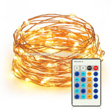 invisible 33ft 100 LEDs Fairy String Lights avec contrôle à distance Dimmable conduit fil de cuivre lumières de lumières cordes